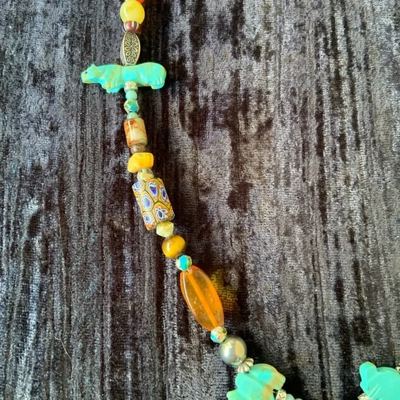 World Tribe turquoise fetish necklace - Picture 9 of 11